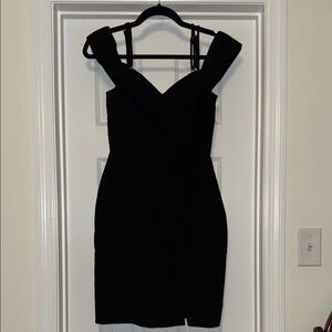 Adelyn Rae Black Sheath Dress Sweetheart Neckline
